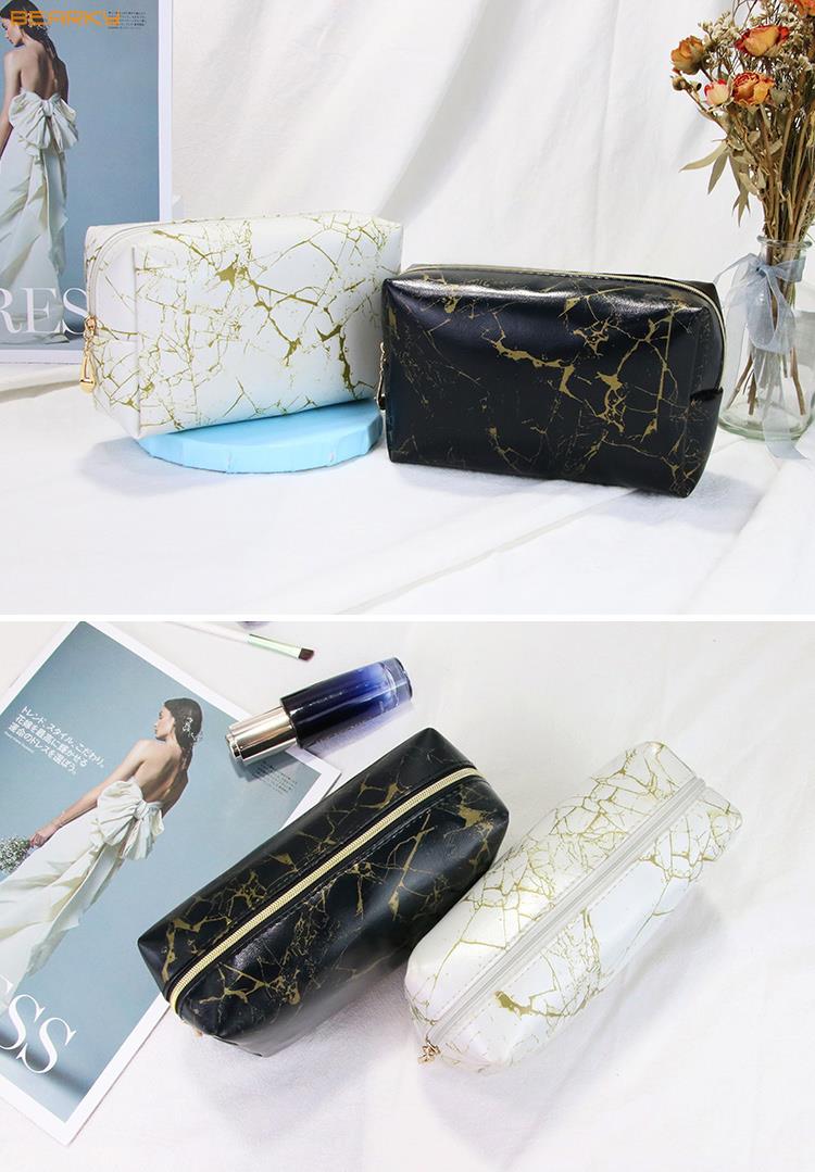 Wholesale Elegant Marble Pattern Cosmetic Bag